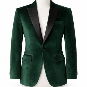 Elegant Green Velvet Blazer